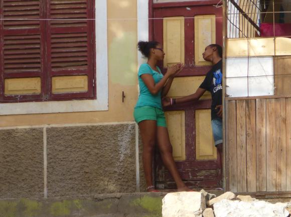 Diskussion in Mindelo, Kap Verde