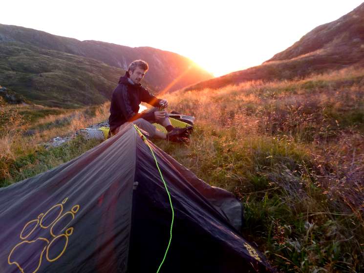 Camping bei Bergen in Norwegen