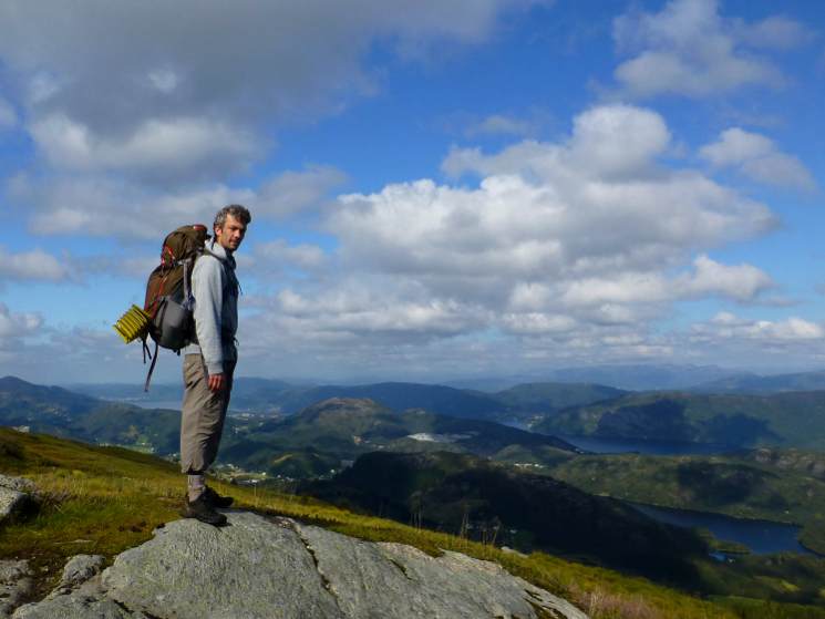 Wandern bei Bergen in Norwegen