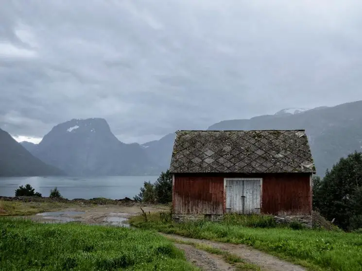 Norwegen Lovatnet Fahrrad