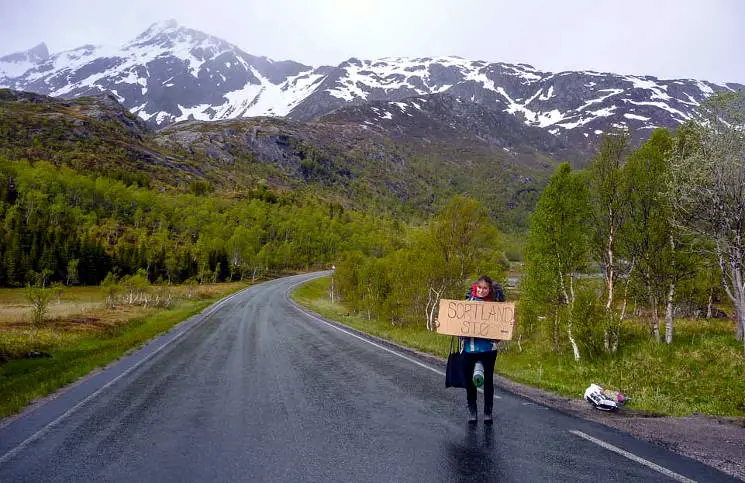 Trampen als Frau in Norwegen