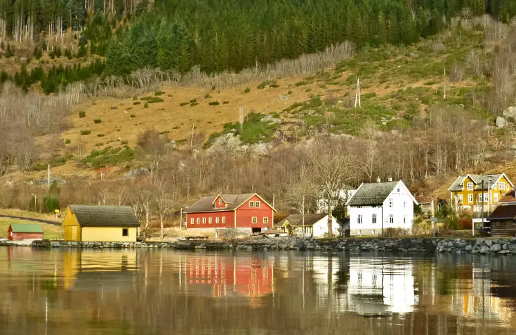 Stongfjorden Norwegen Haus Fjord