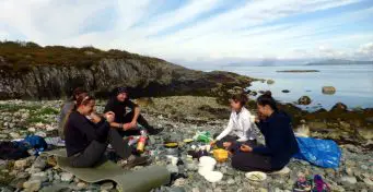 Frühstück Wanderlager Fjordchallenge Norwegen