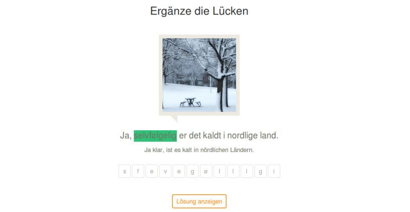 Babbel Sprachkurs Lückentext