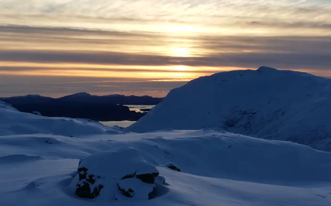 Dämmerung Norwegen Berge