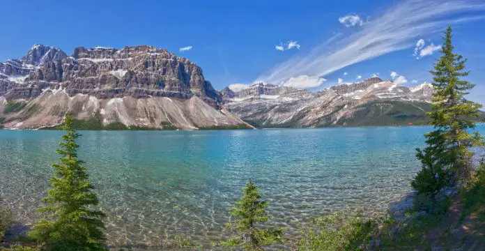 Kanada See Bergpanorama