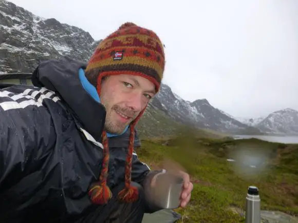 Heißer Tee auf dem Weg von Stø nach Nyksund