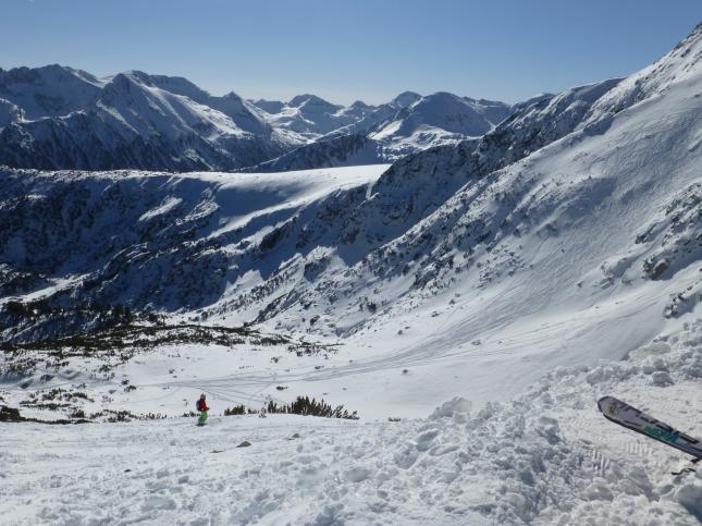 Skifahrer in Bansko Bulgarien
